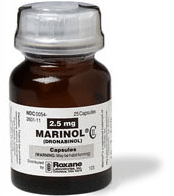 bottle of dronabinol, brand name Marinol